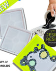 SQUARE COASTERS silicone molds - set of 2