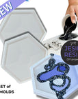 HEXAGON COASTERS silicone mold - set of 2